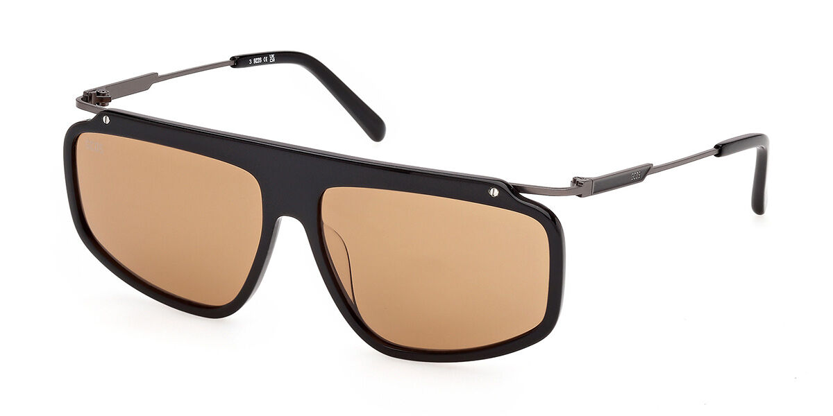 GCDS GD0077 01J スクエア Shiny Black サングラス | SmartBuyGlasses 日本