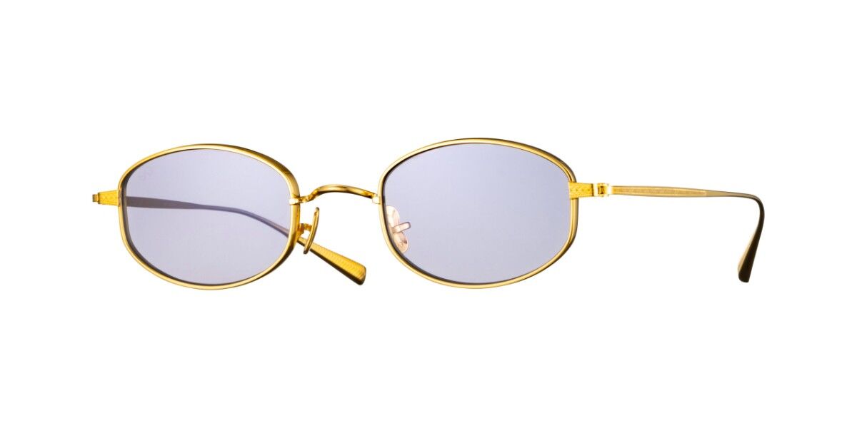 EYEVAN EIIwood ゴールドラウンドサングラス Eyevan ゴールド サングラス｜100%UVカット・送料無料