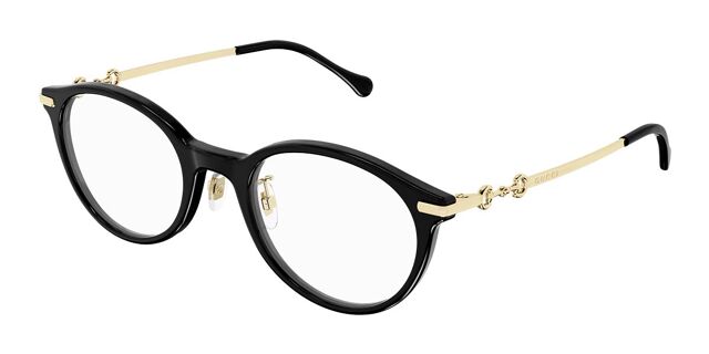 Gucci GG1904OJ Asian Fit 001 オーバル ブラック 眼鏡 