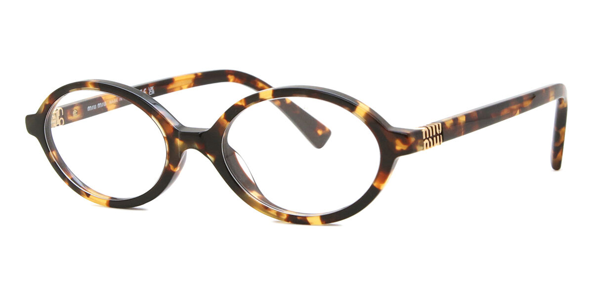 Miu Miu MU04ZS VAU08N Blue-Light Block オーバル Honey Tortoise