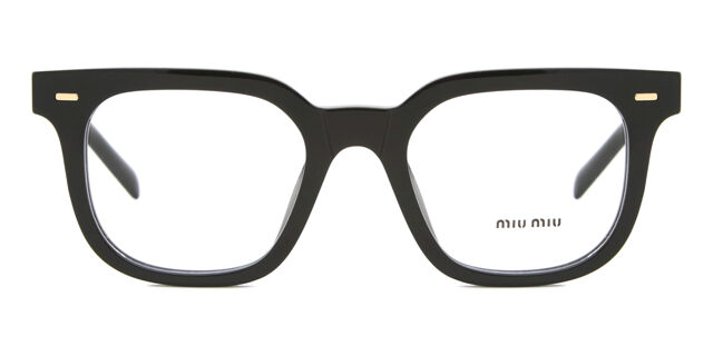 Miu Miu MU06XV 16K1O1 スクエア ブラック 眼鏡 | SmartBuyGlasses 日本