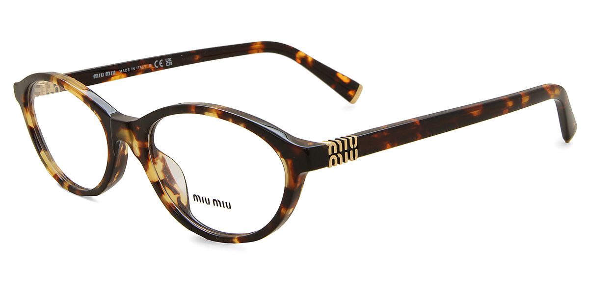 Miu Miu MU09XV VAU1O1 オーバル Honey Yellow Tortoise 眼鏡