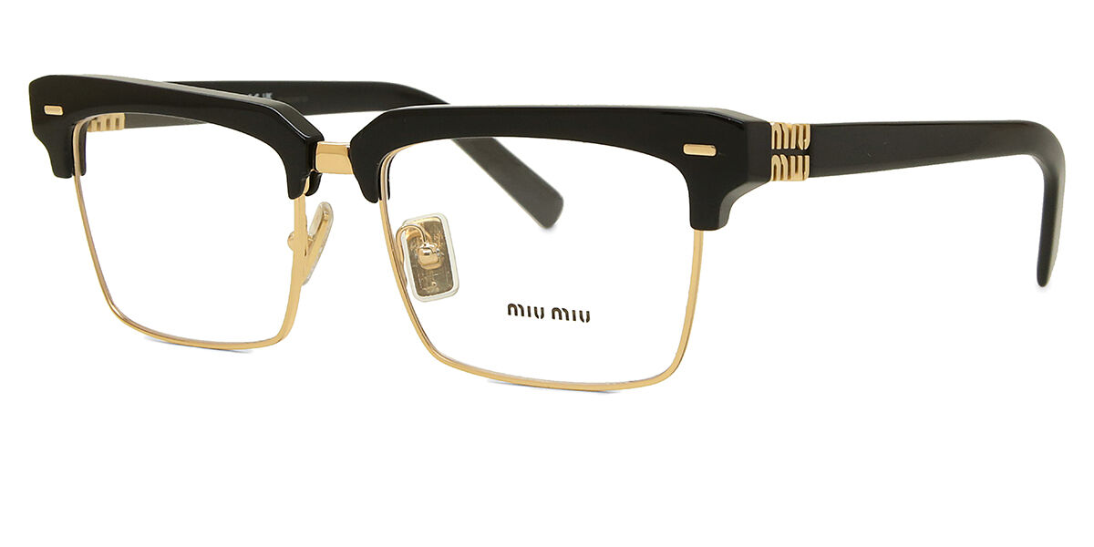 Miu Miu MU11XV 16K1O1 ブローライン形 Black/Gold 眼鏡