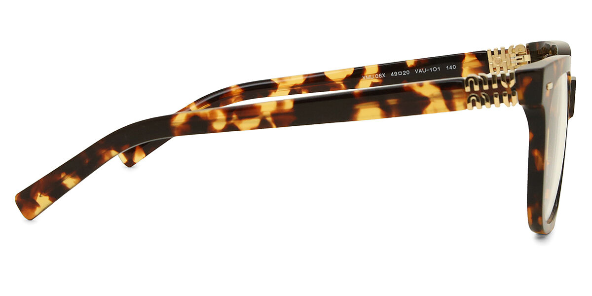 Miu Miu MU06XV VAU1O1 スクエア Honey Yellow Tortoise 眼鏡