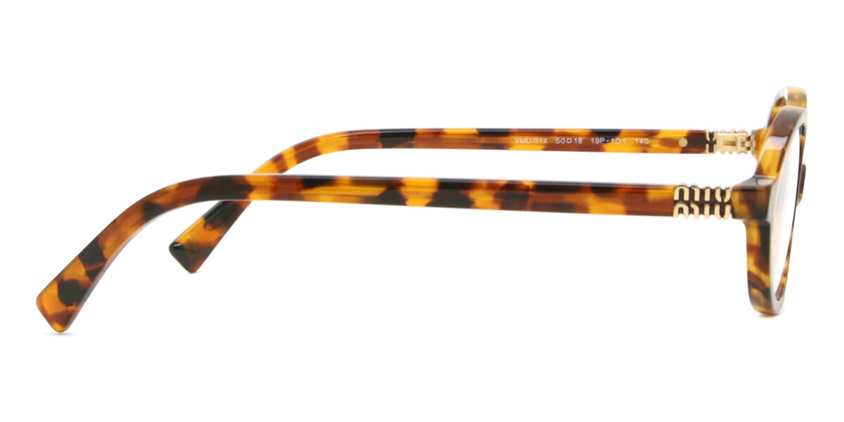 Miu Miu MU01XV 19P1O1 オーバル Light Brown Tortoise 眼鏡