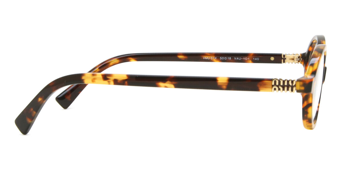 Miu Miu MU01XV VAU1O1 オーバル Honey Yellow Tortoise 眼鏡
