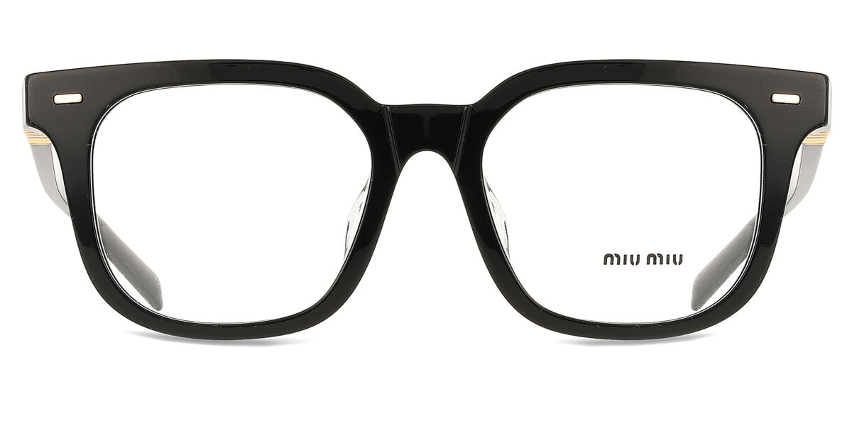 Miu Miu MU06XVF Asian Fit 16K1O1 スクエア ブラック 眼鏡