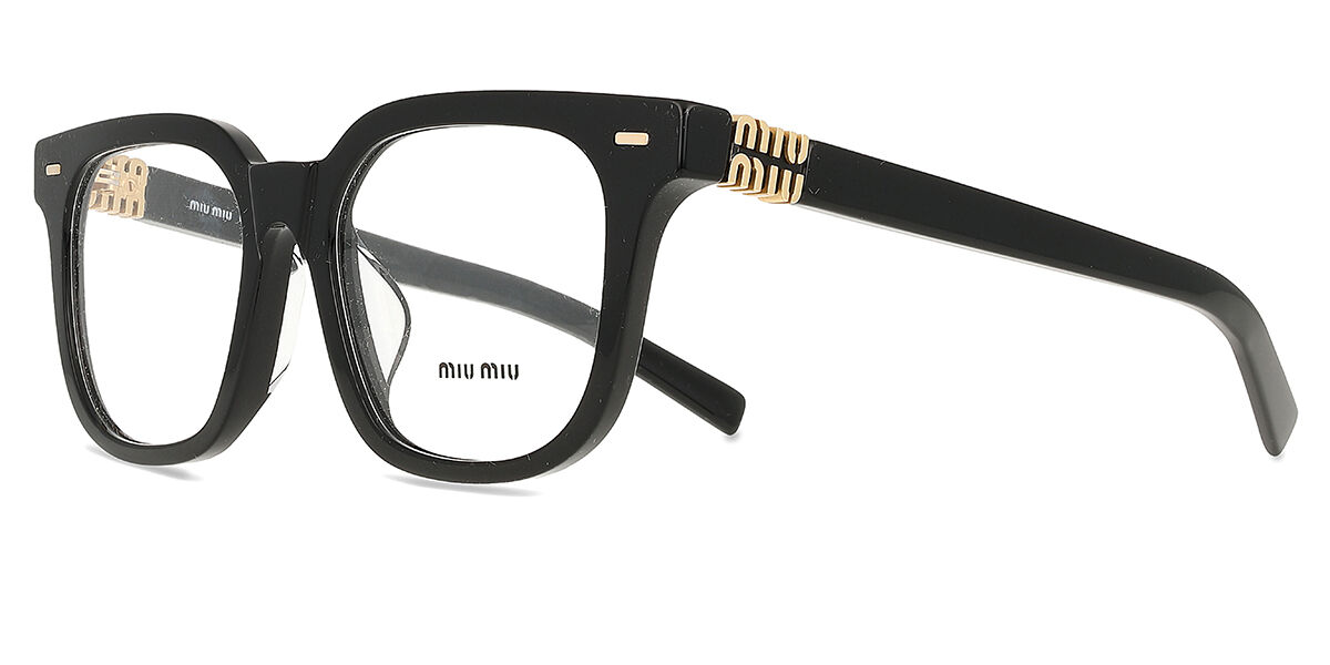 Miu Miu MU06XVF Asian Fit 16K1O1 スクエア ブラック 眼鏡