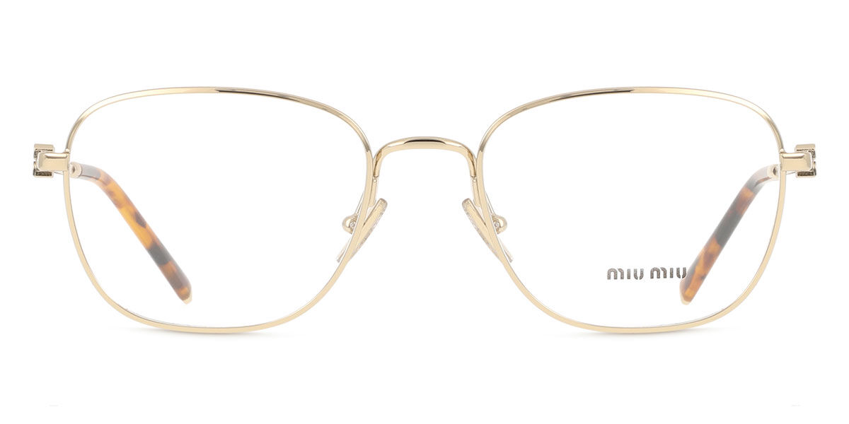 Miu Miu MU50WV ZVN1O1 スクエア Pale Gold 眼鏡 | SmartBuyGlasses 日本