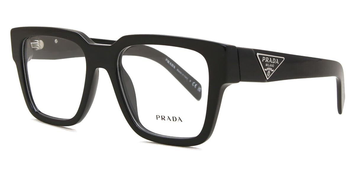 Prada PR 08ZV 1AB1O1 スクエア ブラック 眼鏡 | SmartBuyGlasses 日本
