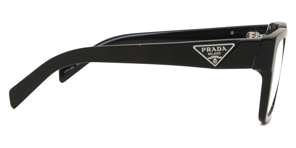 Prada PR 08ZV 1AB1O1 スクエア ブラック 眼鏡 | SmartBuyGlasses 日本
