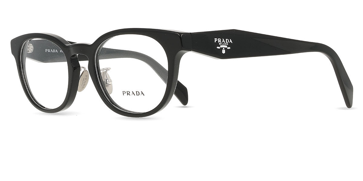 Prada PR B06VD Asian Fit 16K1O1 オーバル ブラック 眼鏡
