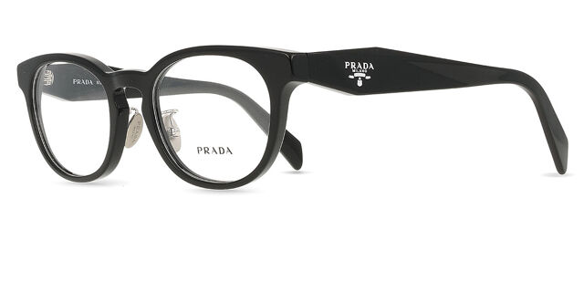 Prada PR B06VD Asian Fit 16K1O1 オーバル ブラック 眼鏡