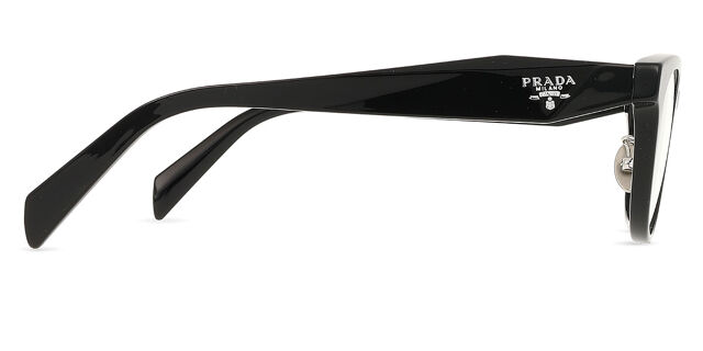 Prada PR B06VD Asian Fit 16K1O1 オーバル ブラック 眼鏡 
