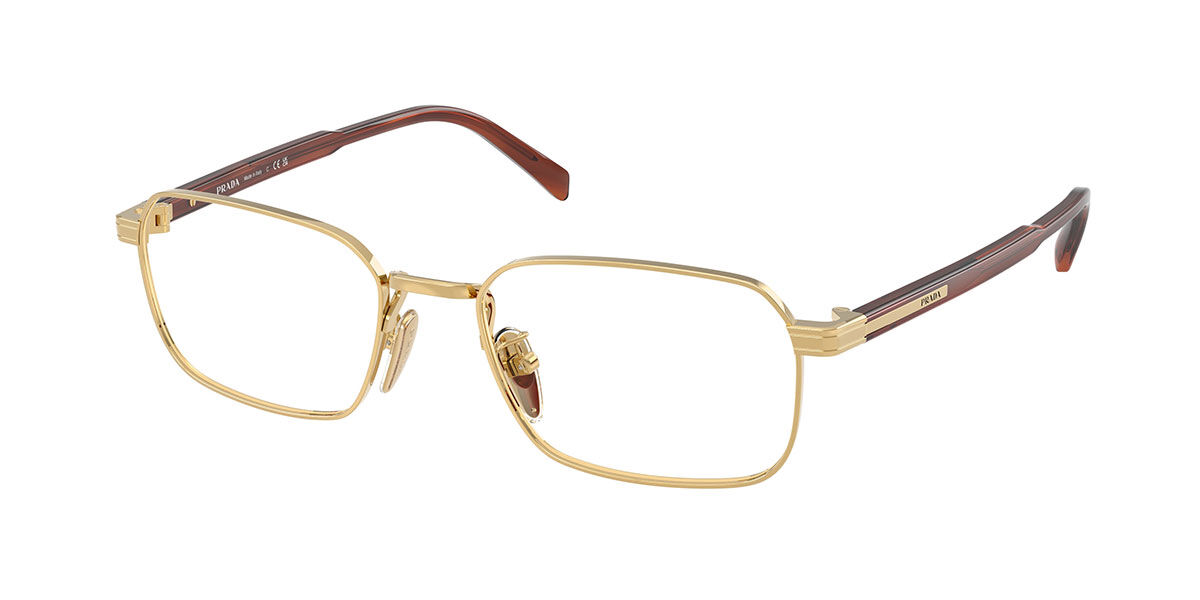 Prada PR C50VD Asian Fit 5AK1O1 スクエア ゴルド 眼鏡