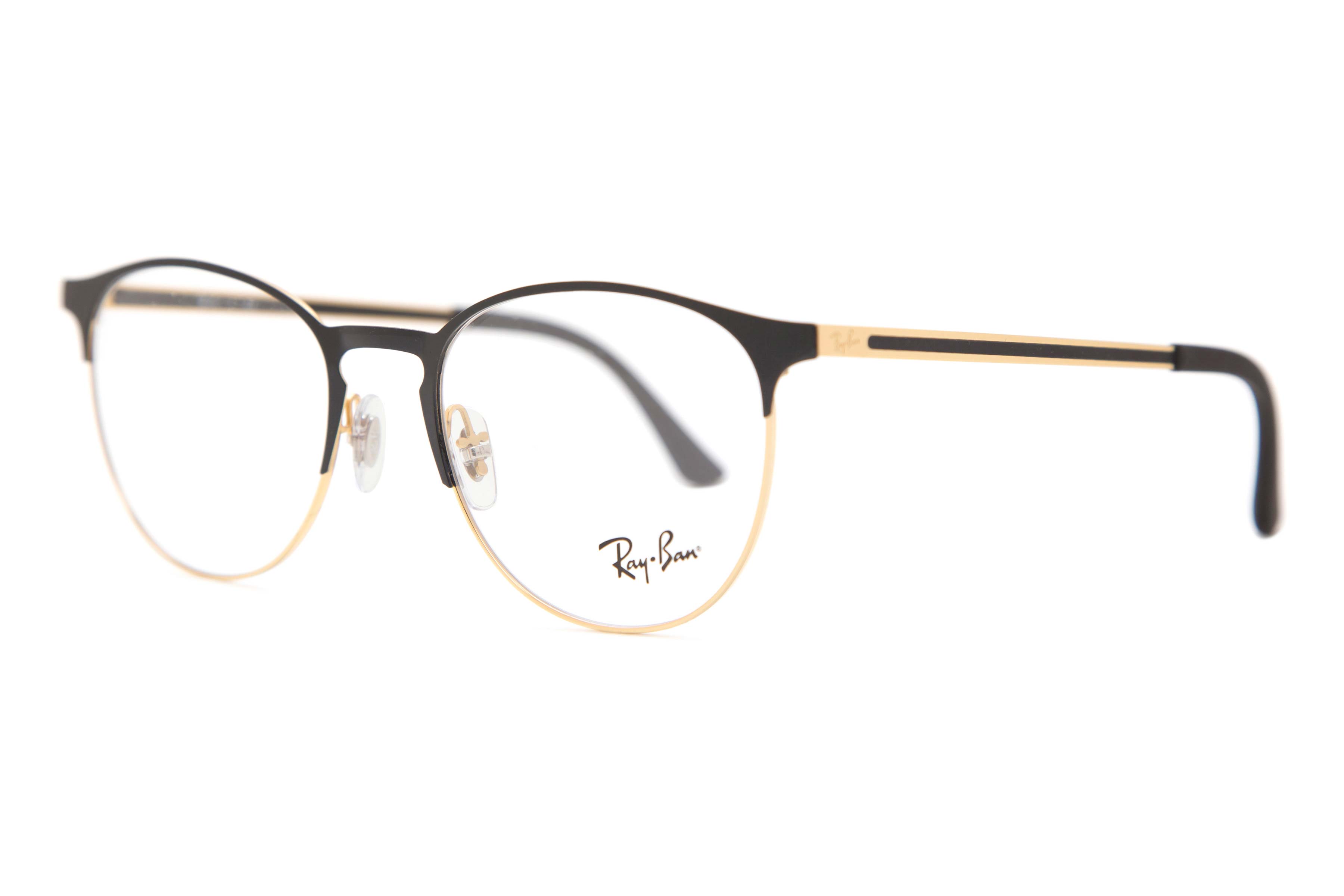 Ray-Ban RX6375 2890 オーバル Gold/Black 眼鏡 | SmartBuyGlasses 日本