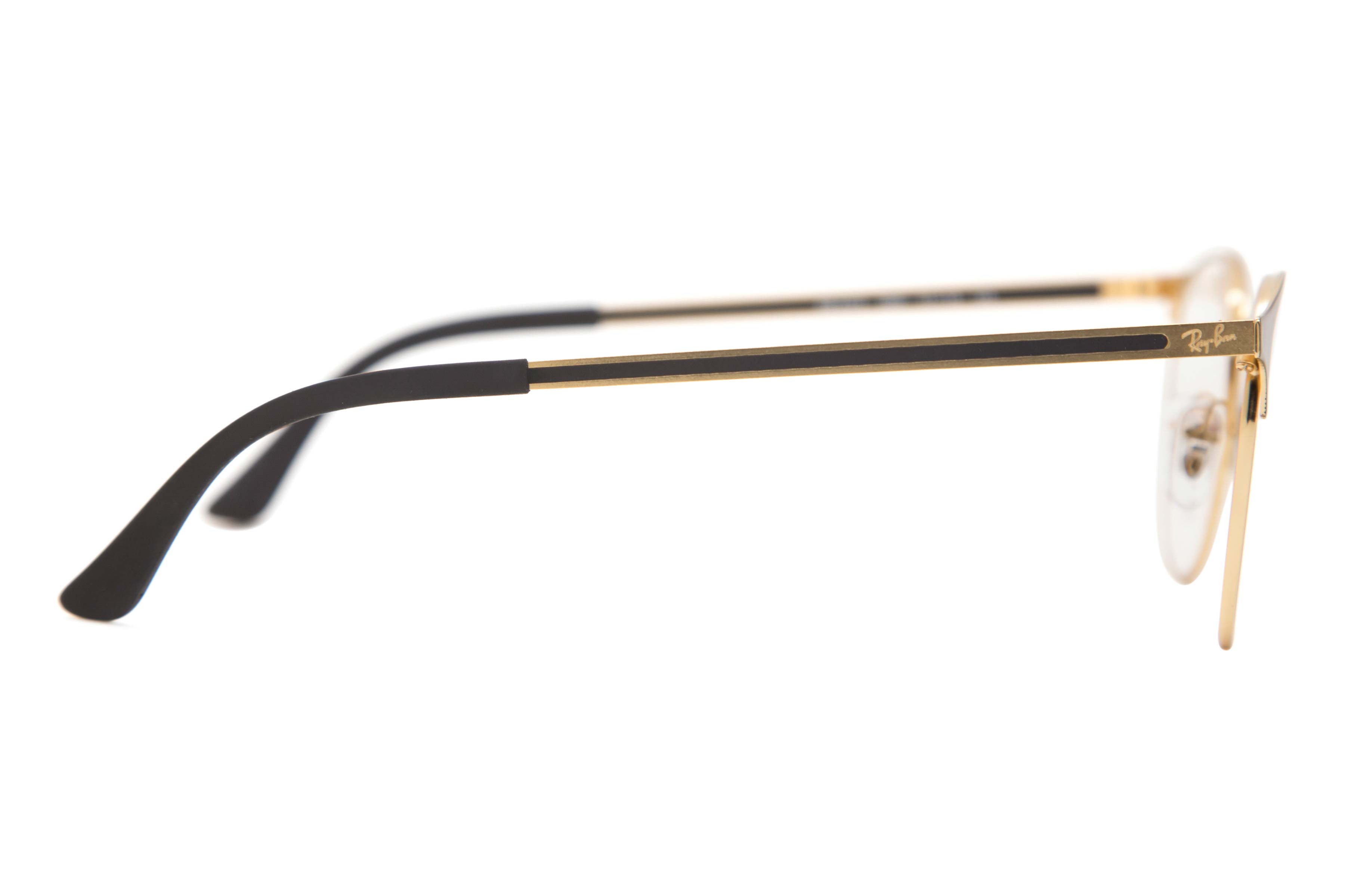Ray-Ban RX6375 2890 オーバル Gold/Black 眼鏡 | SmartBuyGlasses 日本