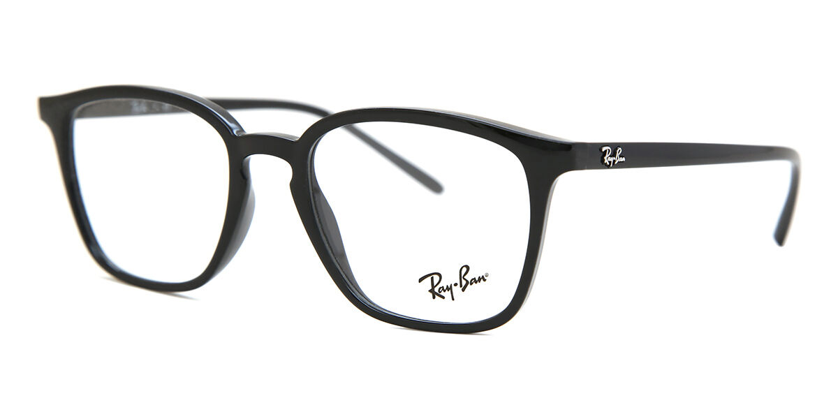 Ray-Ban RX7185 2000 スクエア ブラック 眼鏡 | SmartBuyGlasses 日本