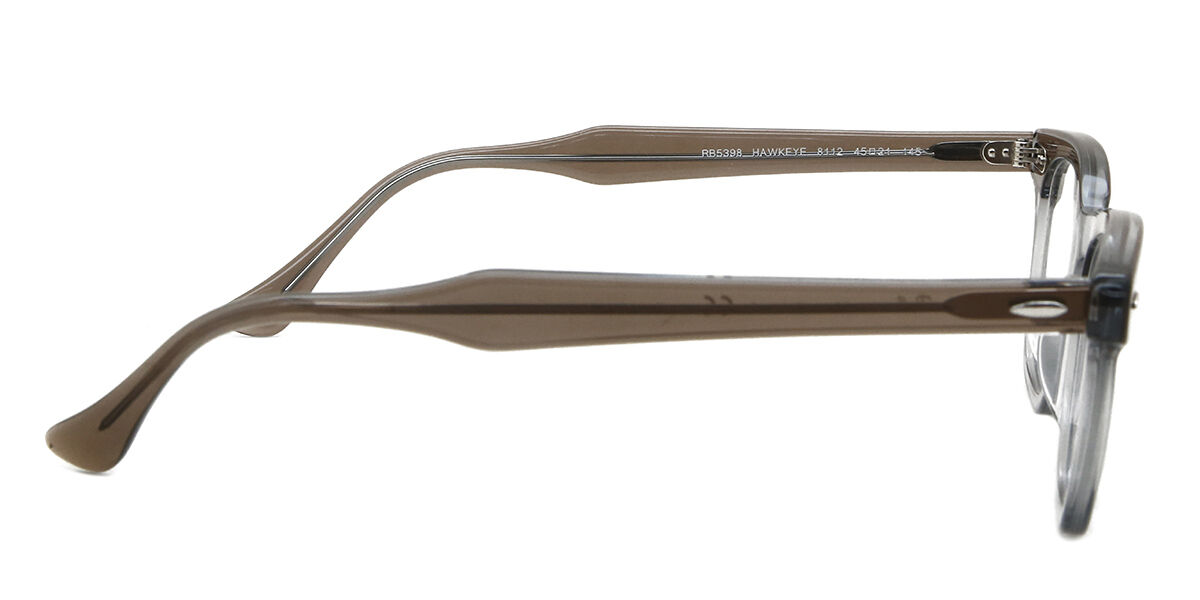 Ray-Ban RX5398 Hawkeye 8112 スクエア Brown Transparent Grey 眼鏡
