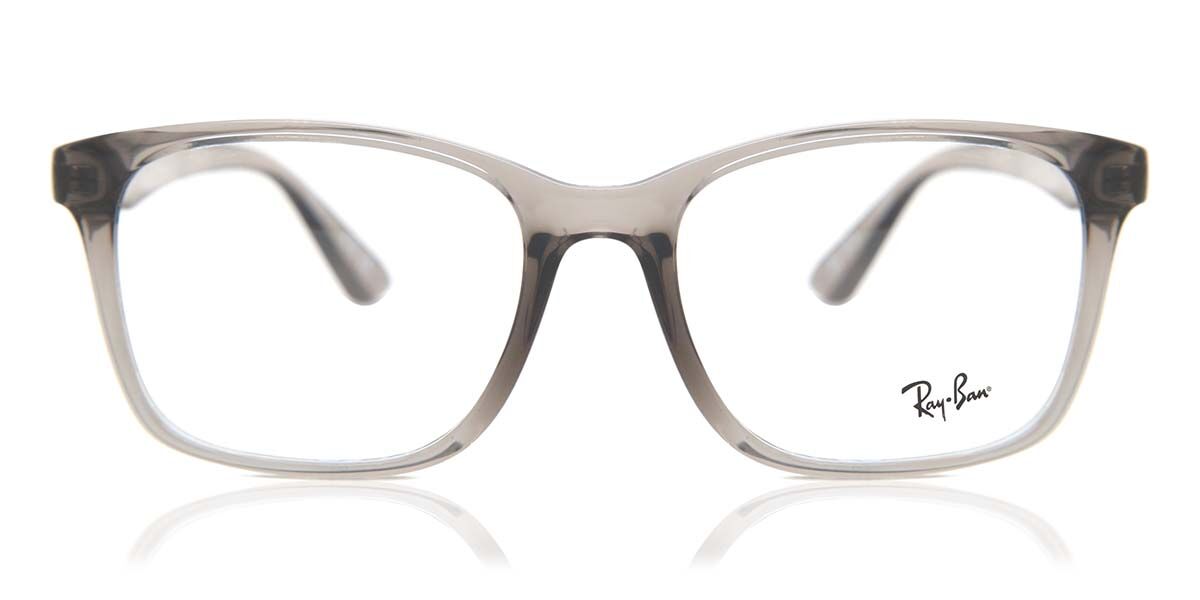Ray-Ban RX7059D Asian Fit 5920 スクエア Dark Transparent Grey 眼鏡