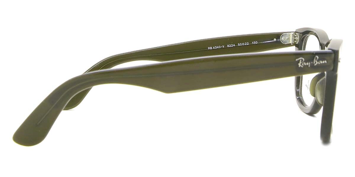 Ray-Ban RX4340V Wayfarer Ease 8224 スクエア Transparent Olive