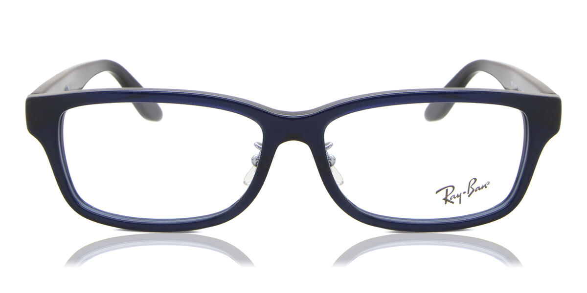 Ray-Ban RX5408D Asian Fit 5986 スクエア Transparent Dark Blue 眼鏡