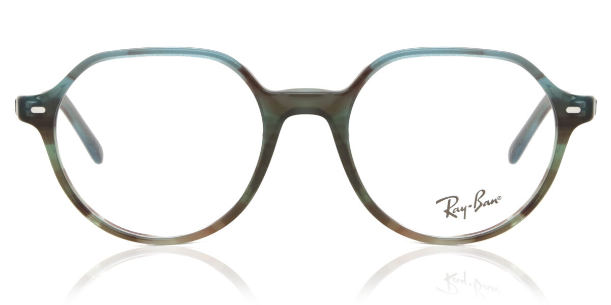 Ray-Ban RX5395 Thalia 8252 Transparent Green Blue Brown Stripes