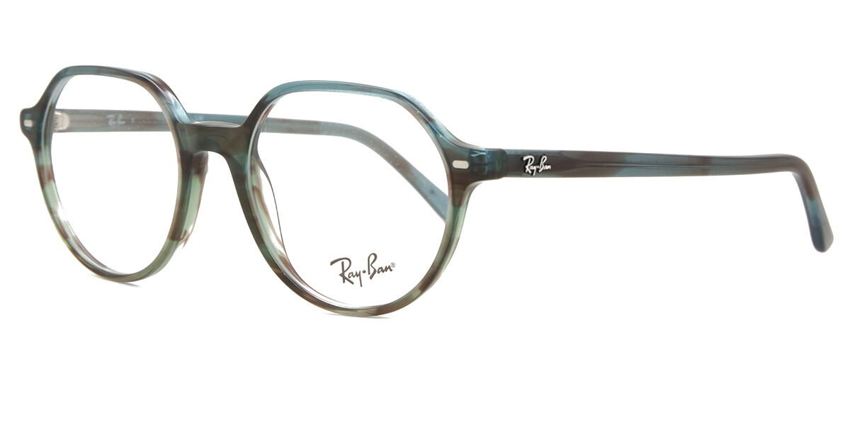 Ray-Ban RX5395 Thalia 8252 オーバル Transparent Green Blue Brown