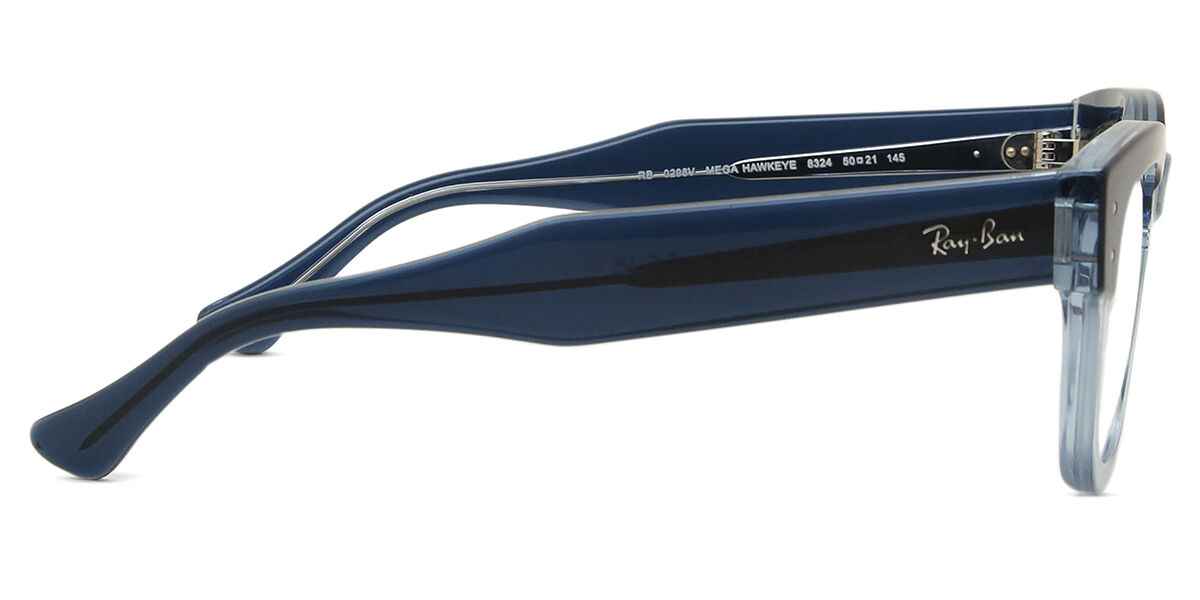 Ray-Ban RX0298V Mega Hawkeye 8324 スクエア Blue on Transparent