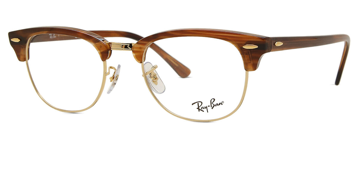 Ray-Ban RX5154 Clubmaster 8375 ブローライン形 Transparent Striped