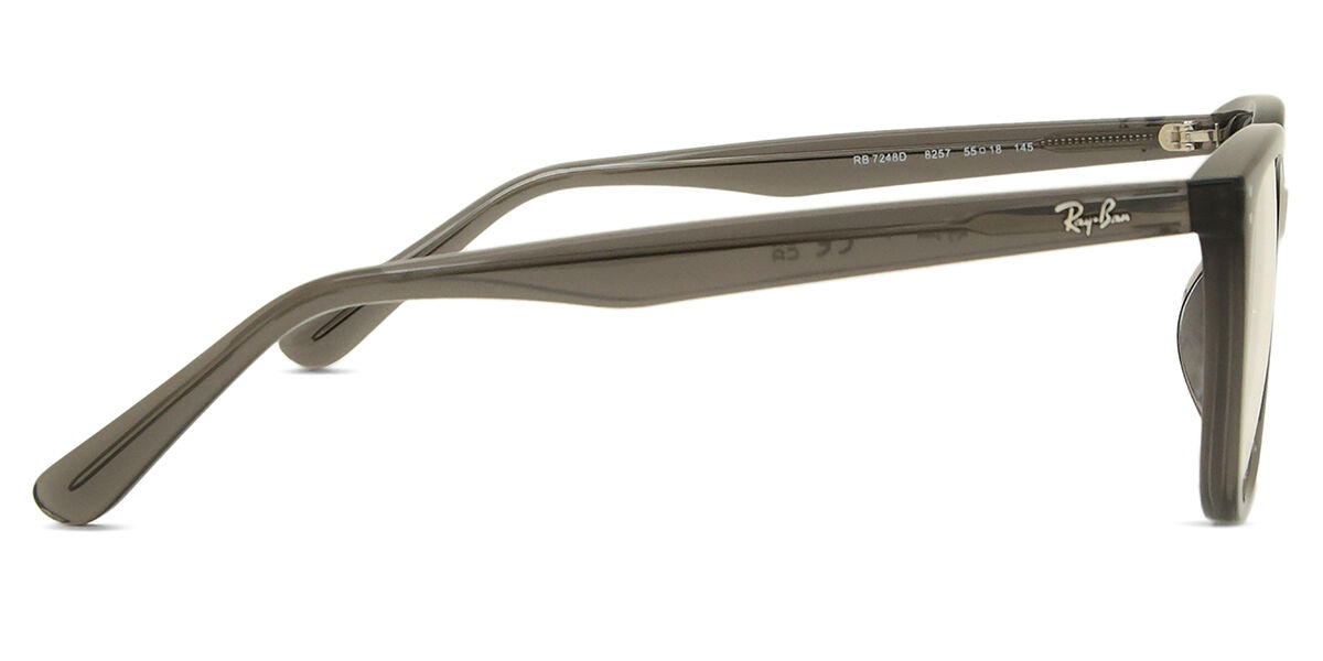 Ray-Ban RX7248D Asian Fit 8257 スクエア Transparent Opal Grey 眼鏡