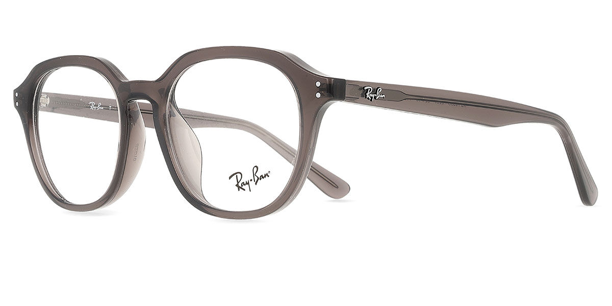 Ray-Ban RX7259D Asian Fit 8257 スクエア Transparent Dark Grey 眼鏡