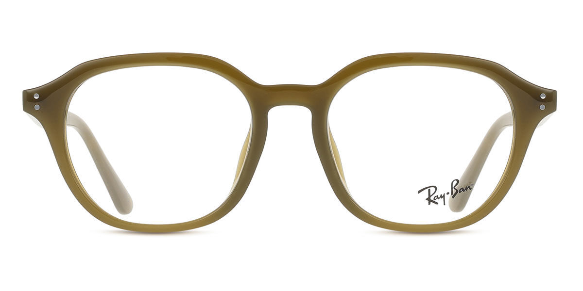 小物 Ray Ban Ray-Ban RX7259D Asian Fit 8437 スクエア Transparent Olive Green