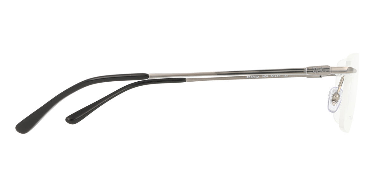 Ray-Ban RX8781D Asian Fit 1000 スクエア ガンメタル 眼鏡
