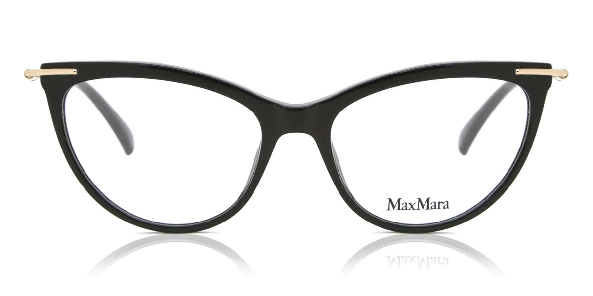 Max Mara メガネ ブラック　度付き マックスマーラ 度付きメガネ｜高品質・送料無料｜SmartBuyGlasses Japan