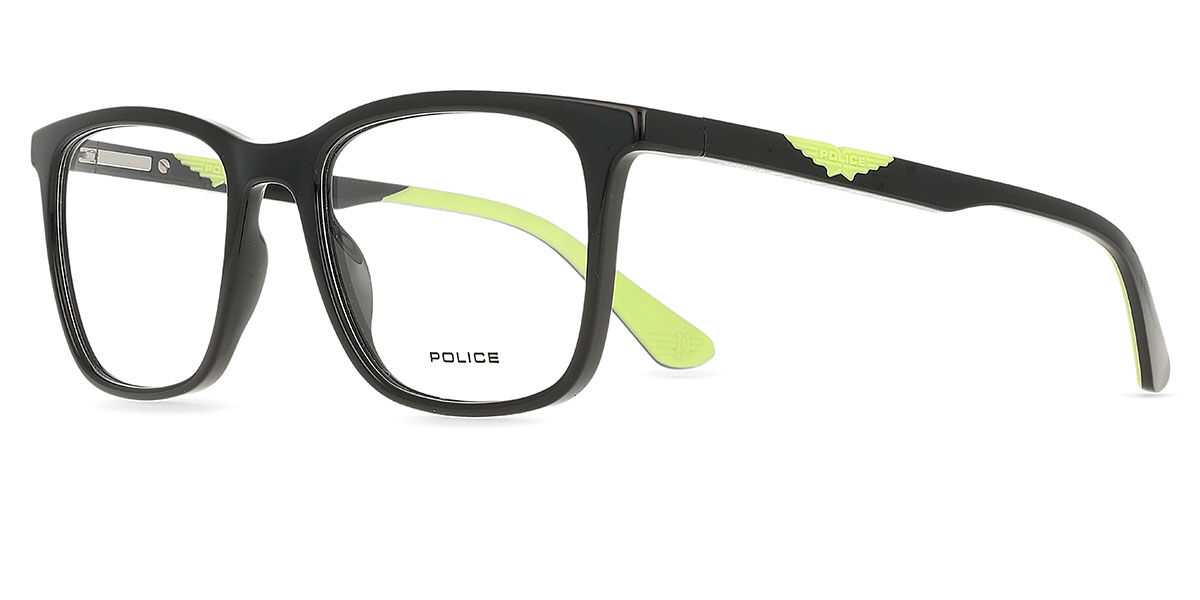 POLICE 眼鏡 Police VK138 ORIGINS JR 8 Kids 0Z42 スクエア Total Glossy Black