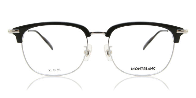 NWT Mont Blanc MB0316oA Black Silver Square 55mm Eyeglasses Mont Blanc MB0316OA Eyeglasses | FramesDirect.com main image 4