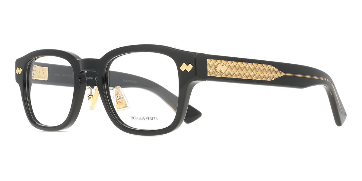 Bottega Veneta BV1404OA Asian Fit 001 スクエア ブラック 眼鏡