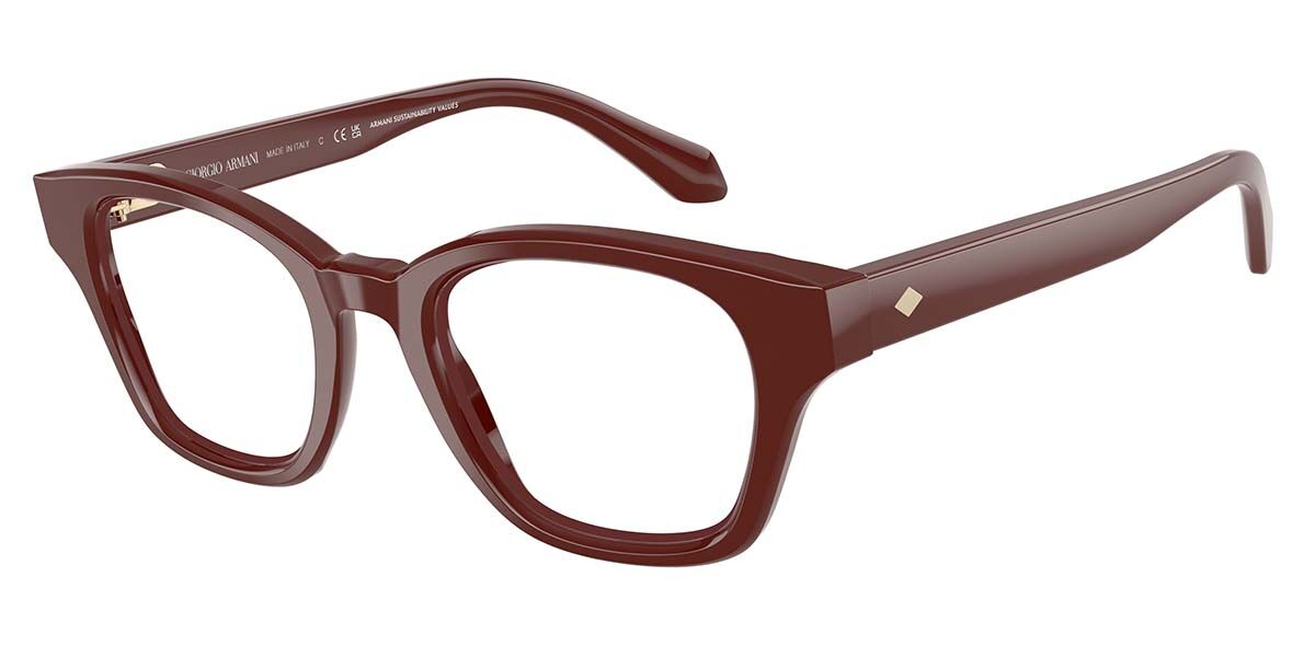 Giorgio Armani AR7274 6221 スクエア Bordeaux Burgundy 眼鏡