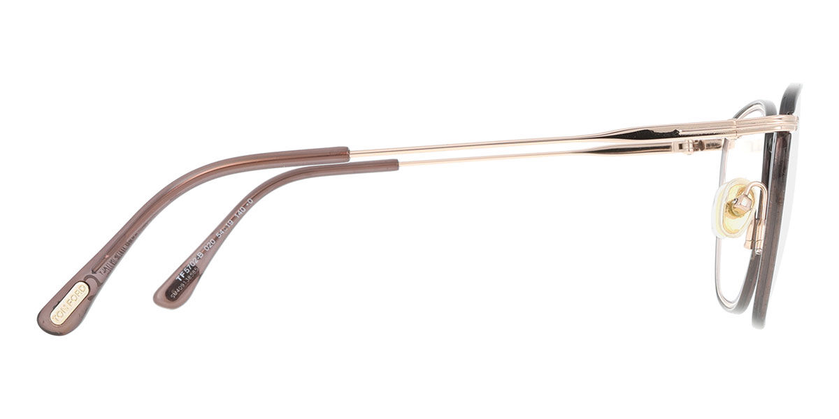 トムフォード TOMFORD　サイズ:44 ピークドラペルチェック柄2B Tom Ford FT5702-B 020 Blue-Light Block スクエア Gold Grey 眼鏡