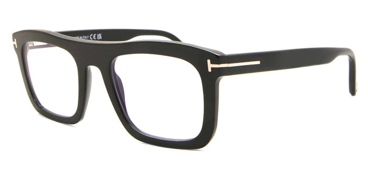 Tom Ford FT5757-B 001 Blue-Light Block スクエア Shiny Black 眼鏡