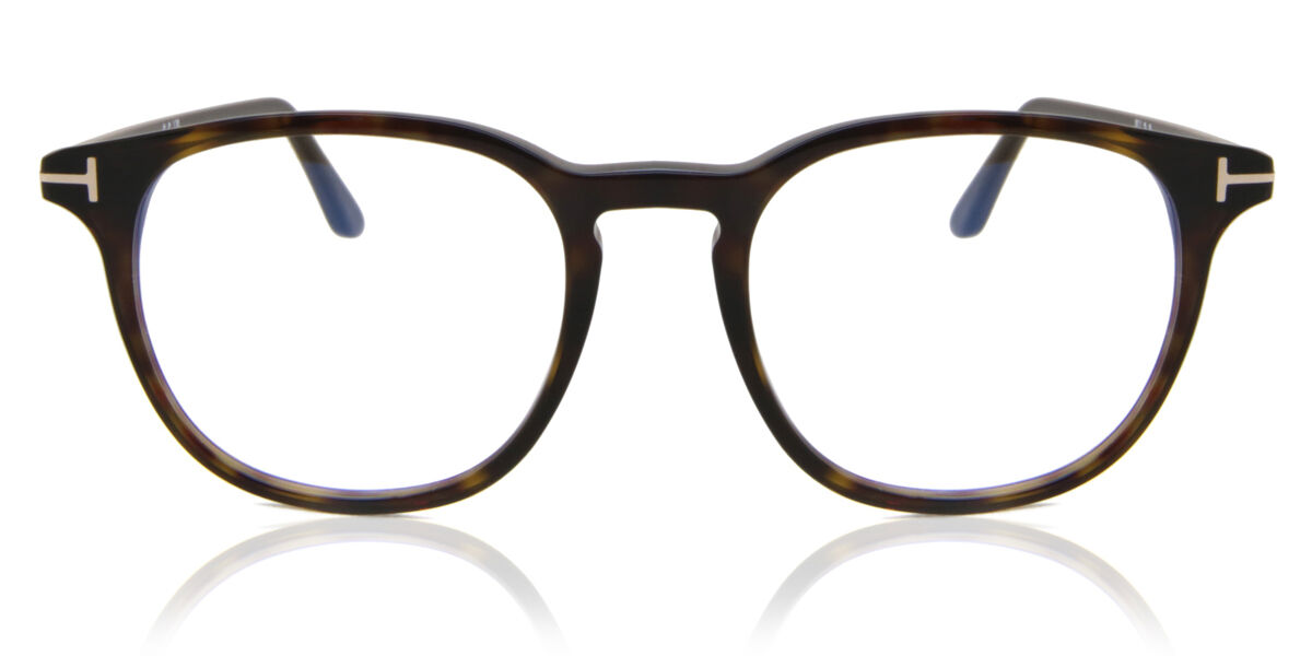 Tom Ford FT5832-B 052 Blue-Light Block オーバル Dark Tortoise 眼鏡