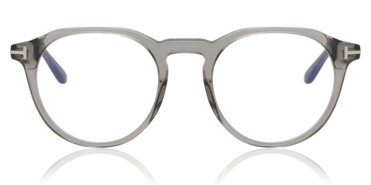 Tom Ford FT5833-B 020 Blue-Light Block オーバル Transparent Grey