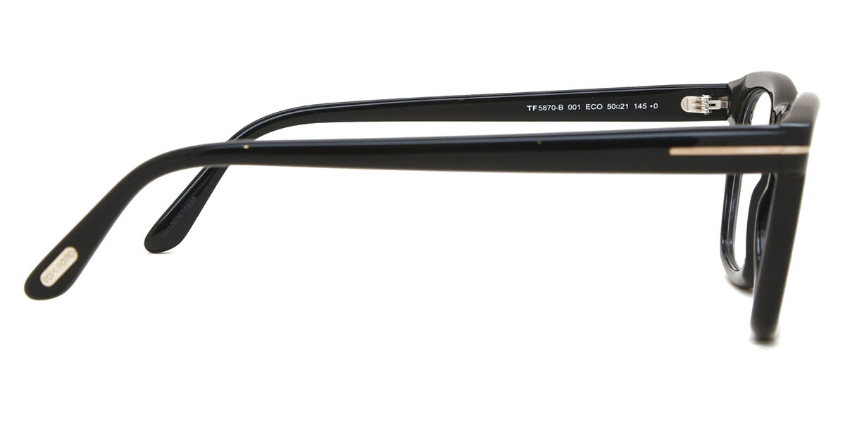 Tom Ford FT5870-B 001 Blue-Light Block スクエア Shiny Black 眼鏡