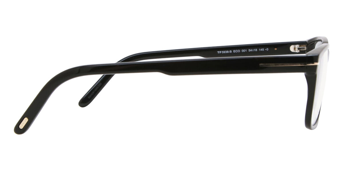 Tom Ford FT5938-B 001 Blue-Light Block スクエア Shiny Black 眼鏡