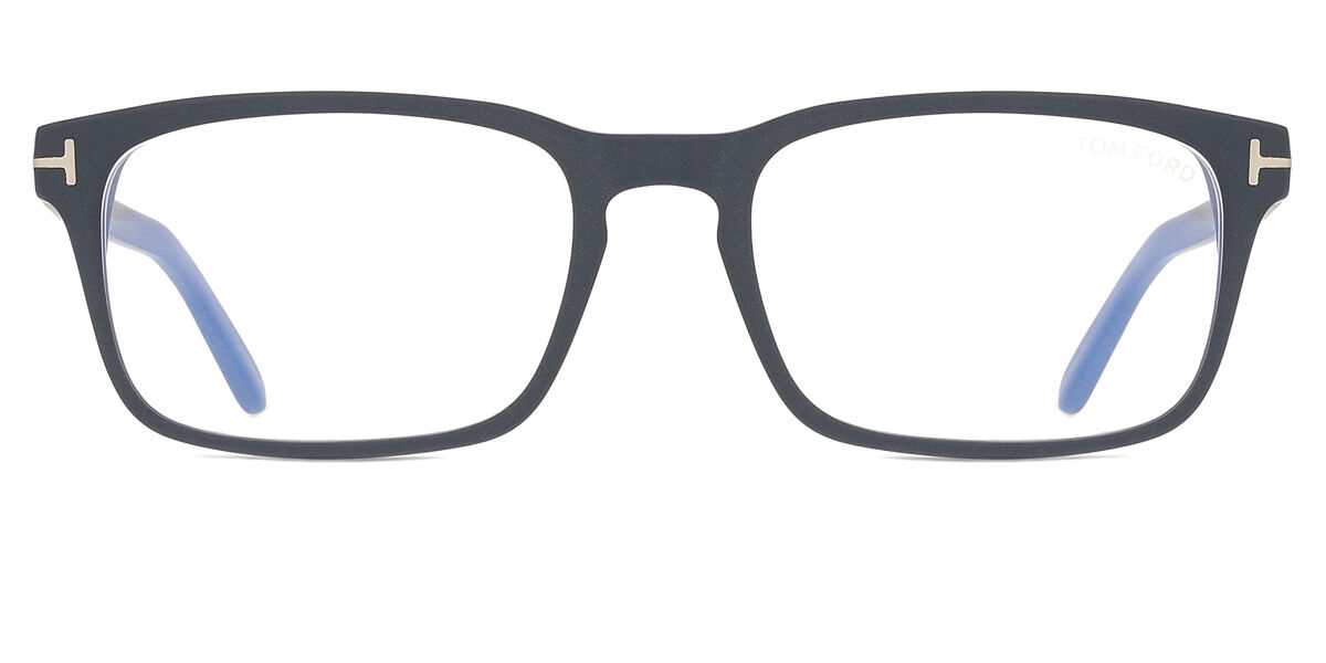 Tom Ford FT5938-B 091 Blue-Light Block スクエア Matte Navy Blue