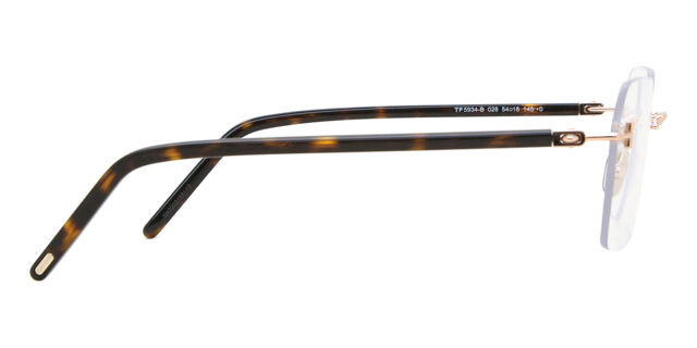 Tom Ford FT5934-B 028 Blue-Light Block スクエア Shiny Rose Gold 