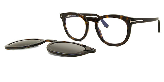 Tom Ford FT5993-B with Clip-On 052 Blue-Light Block オーバル Dark 