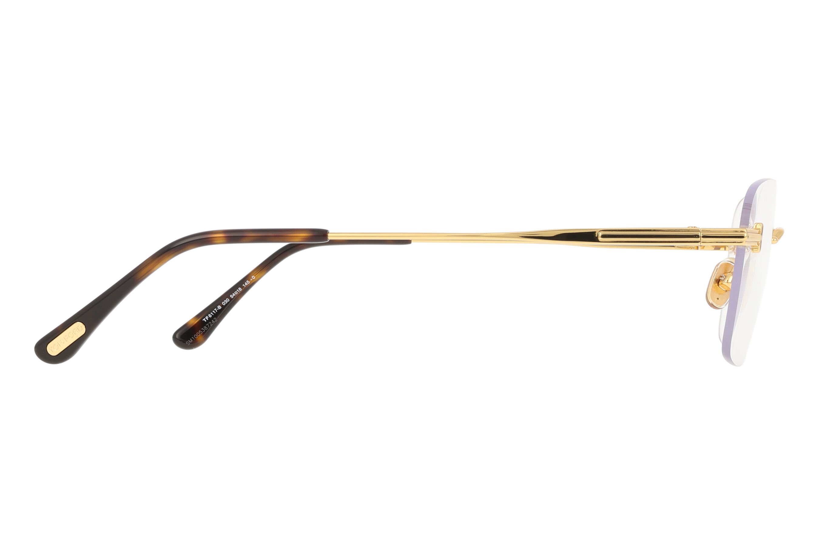Tom Ford FT6117-B 030 Blue-Light Block スクエア Shiny Deep Gold