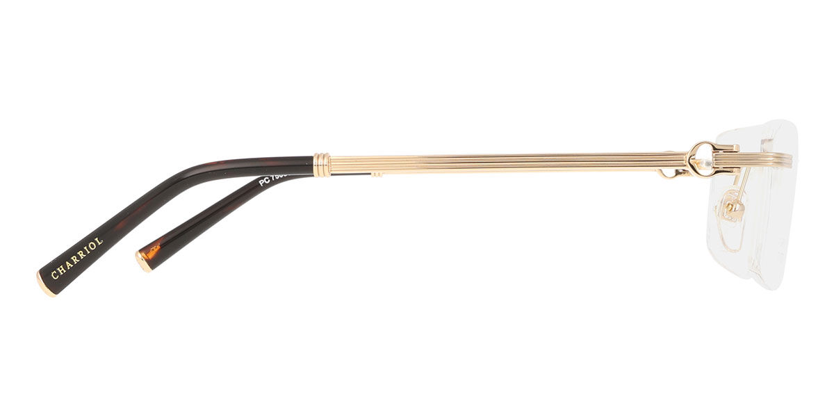 Charriol PC75081 C03 スクエア Shiny Light Gold 眼鏡